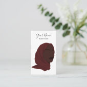 Afro Amerikaanse Moslim Hijab Beauty Salon QR Code Visitekaartje (Staand voorkant)