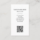 Afro Amerikaanse Moslim Hijab Beauty Salon QR Code Visitekaartje (Achterkant)