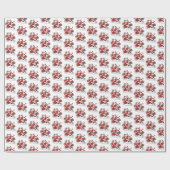 Afro-Amerikaanse Mr. & Mrs. Sinterklaas op Fiets Cadeaupapier (Vlak)