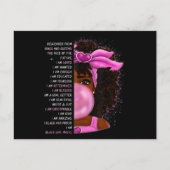 Afro-Amerikaanse Nubische Koningin Zwarte Meisjes Briefkaart (Voorkant)