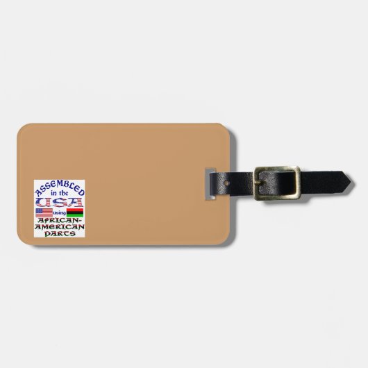 Afro-Amerikaanse onderdelen Bagagelabel (Voorkant horizontaal)