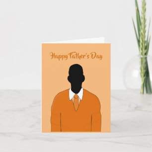 Afro-Amerikaanse oranje gelukkige Vaderdag   Kaart