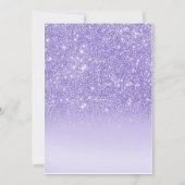 Afro-Amerikaanse Paarse Goud Baby shower Uitnodige Kaart (Achterkant)