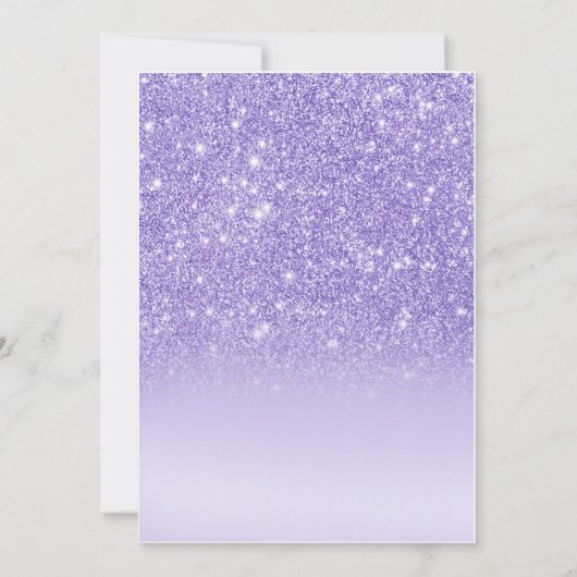 Afro-Amerikaanse Paarse Goud Baby shower Uitnodige Kaart (Achterkant)