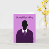 Afro-Amerikaanse pak en das Fijne Vaderdag Kaart (Gele Bloem)