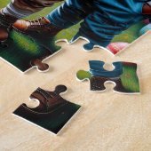 Afro-Amerikaanse Pasen Jongen Puzzel Legpuzzel (Zijkant)