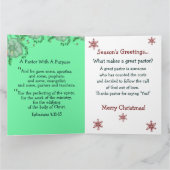 Afro-Amerikaanse Pastor Kerk Vrolijk Kerstfeest Kaart (Binnen)