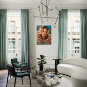 Afro-Amerikaanse portretschilderkunst Canvas Afdruk