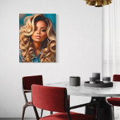 Afro-Amerikaanse portretschilderkunst Canvas Afdruk