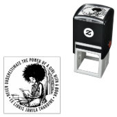 Afro-Amerikaanse "Power of a Girl" Ex Libris Boek Zelfinktende Stempel (In situ)