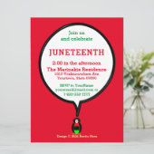 Afro-Amerikaanse pratende mevrouw Penguin Juneteen Kaart (Staand voorkant)