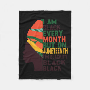 Afro-Amerikaanse Pride Koningin Zwarte Maand Gesch Fleece Deken