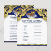 Afro-Amerikaanse Prince Baby Shower Spelletjes (Voorkant / Achterkant)