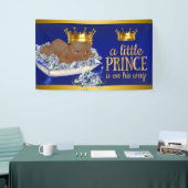 Afro-Amerikaanse Prince Boy Baby shower Banner (Beurs)