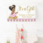 Afro-Amerikaanse Princess Baby shower Banners (Insitu)