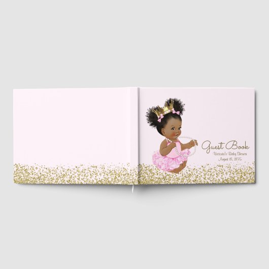 Afro-Amerikaanse Princess Baby shower gastenboek (Volledig)