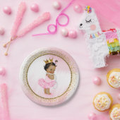 Afro-Amerikaanse Princess Baby shower Paper Bord (Feest)