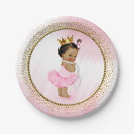 Afro-Amerikaanse Princess Baby shower Paper Bord