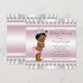 Afro-Amerikaanse Princess Pearl Etnisch Baby showe Kaart (Voorkant / Achterkant)