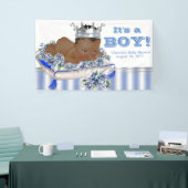 Afro-Amerikaanse Prins Baby Shower Banner (Beurs)