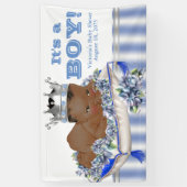 Afro-Amerikaanse Prins Baby Shower Banner (Verticaal)