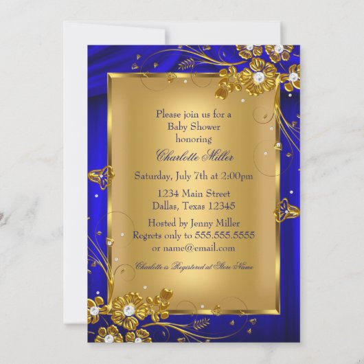 Afro-Amerikaanse Prins Baby Shower Goud Rood DD1 Kaart (Achterkant)