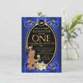 Afro-Amerikaanse prins eerste verjaardagsfeestje Kaart (Staand voorkant)