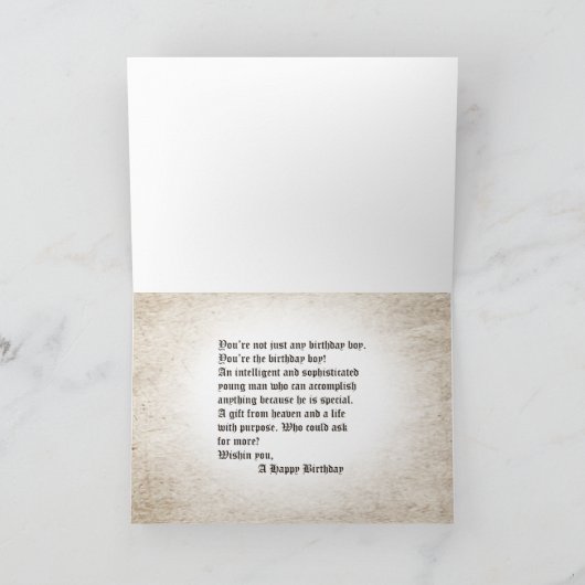 Afro-Amerikaanse prins en paard verjaardag Kaart (Binnen)