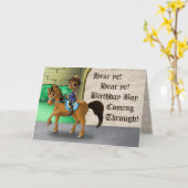 Afro-Amerikaanse prins en paard verjaardag Kaart (Gele Bloem)