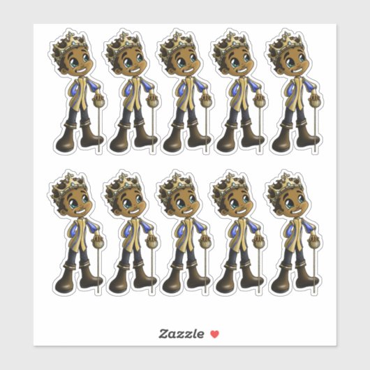 Afro-Amerikaanse prinsen Sticker (Vel)