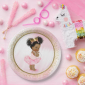 Afro-Amerikaanse prinses Baby shower papieren Bord (Feest)