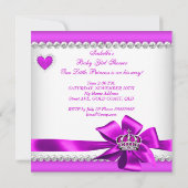 Afro-Amerikaanse Prinses Baby Shower Roze Meisje Kaart (Achterkant)