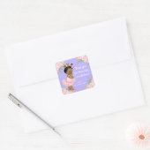 Afro-Amerikaanse prinses Baby shower Stickers (Envelop)
