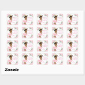 Afro-Amerikaanse Prinses Baby Shower Stickers (Vel)