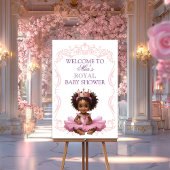 Afro-Amerikaanse Prinses Baby Shower Uitnodiging
