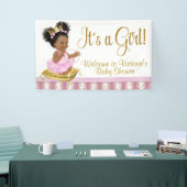 Afro-Amerikaanse Prinses Babyshower Banners (Beurs)