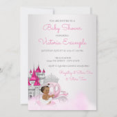 Afro-Amerikaanse prinses babyshower uitnodiging (Achterkant)