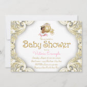 Afro-Amerikaanse prinses babyshower uitnodigingen (Achterkant)