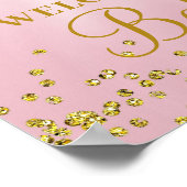 Afro-Amerikaanse prinses babyshower welkomstbord Poster (Hoek)