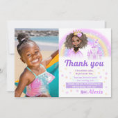Afro-Amerikaanse prinses bedankkaart foto Kaart (Voorkant)
