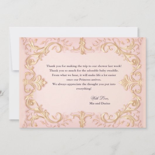 Afro-Amerikaanse prinses bedankt kaart (Achterkant)