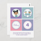 Afro-Amerikaanse prinses Cupcake Toppers Briefkaart (Voorkant / Achterkant)