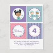 Afro-Amerikaanse prinses Cupcake Toppers Briefkaart (Voorkant)