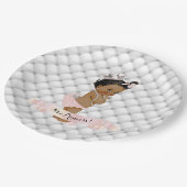 Afro-Amerikaanse prinses diamanten blush roze Papieren Bordje (Gekanteld)