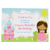 Afro-Amerikaanse prinses en draak dank u Groot Cadeauzakje (Achterkant)