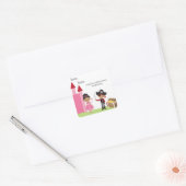 Afro-Amerikaanse prinses en piraat Stickers (Envelop)