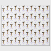 Afro-Amerikaanse prinses inpakpapier (Vlak)