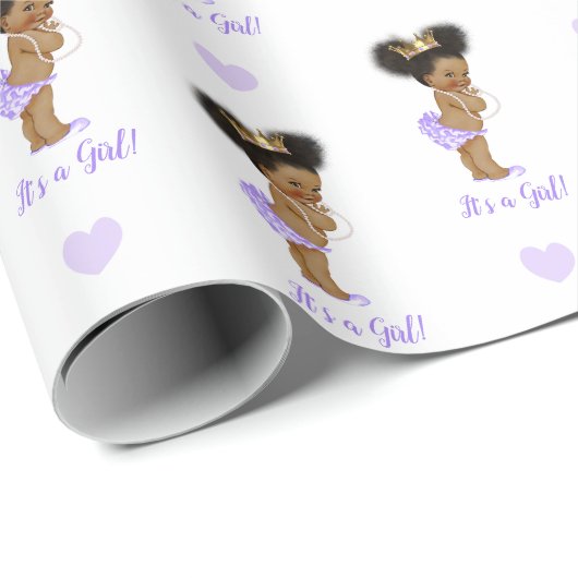 Afro-Amerikaanse prinses inpakpapier (Rol Hoek)