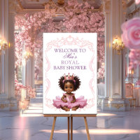 Afro-Amerikaanse Prinses Koninklijke Welkomstbord
