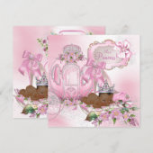 Afro-Amerikaanse prinses Royal Baby shower Kaart (Voorkant / Achterkant)